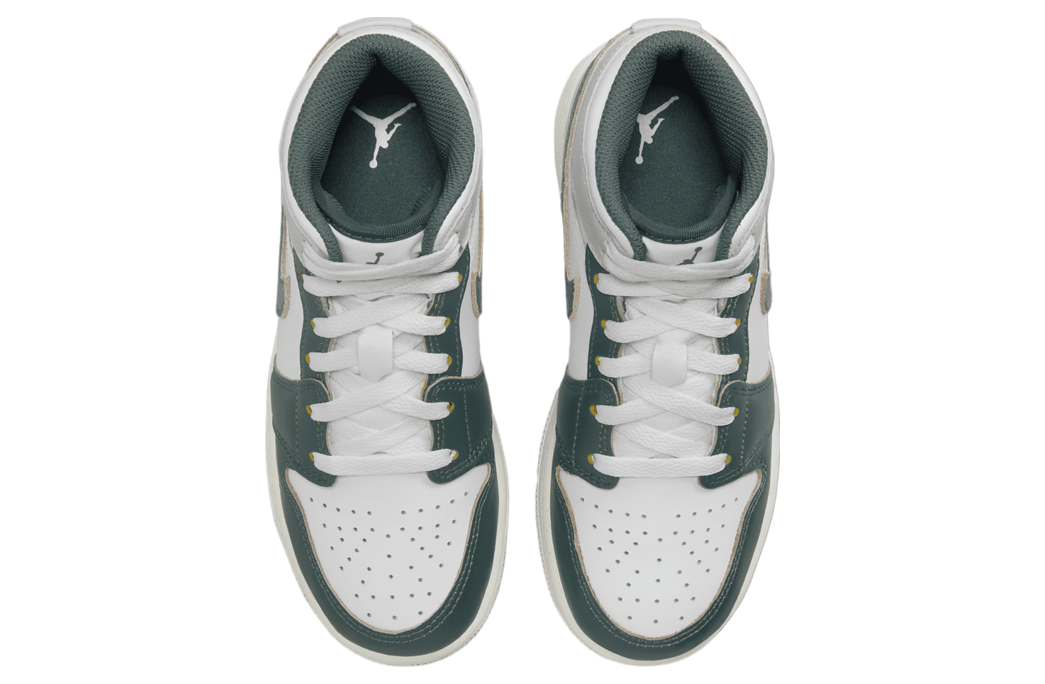 Air Jordan 1 Mid SE GS White / Grey / Oxidized Green