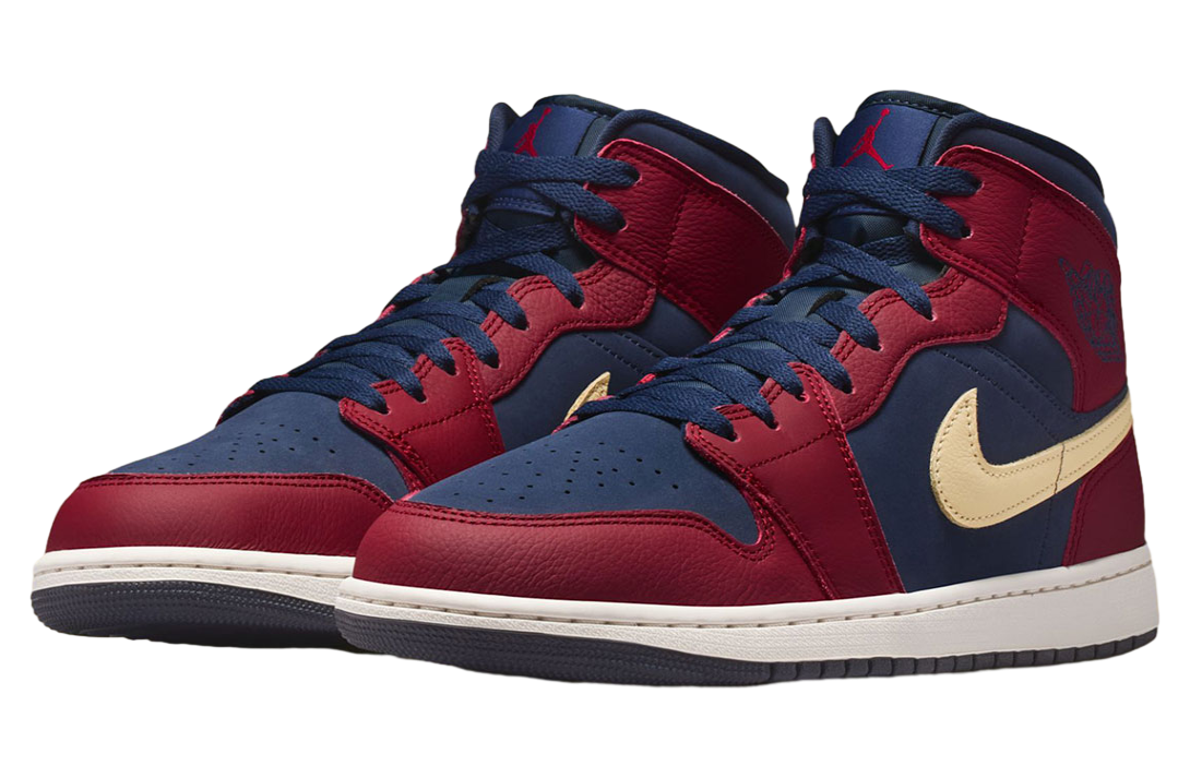 Air Jordan 1 Mid Team Red / Obsidian
