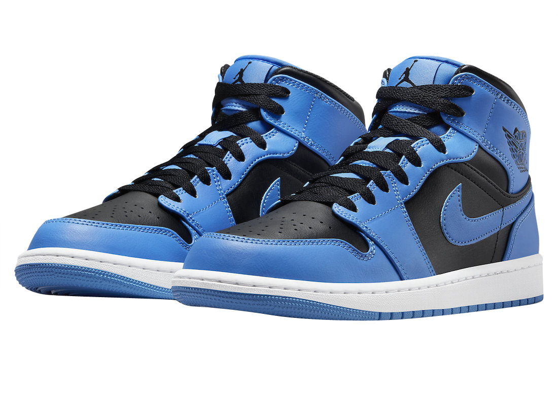 Air Jordan 1 Mid University Blue Black 9