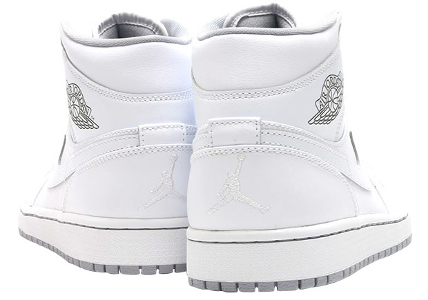 Air Jordan 1 Mid White Grey 554724-112