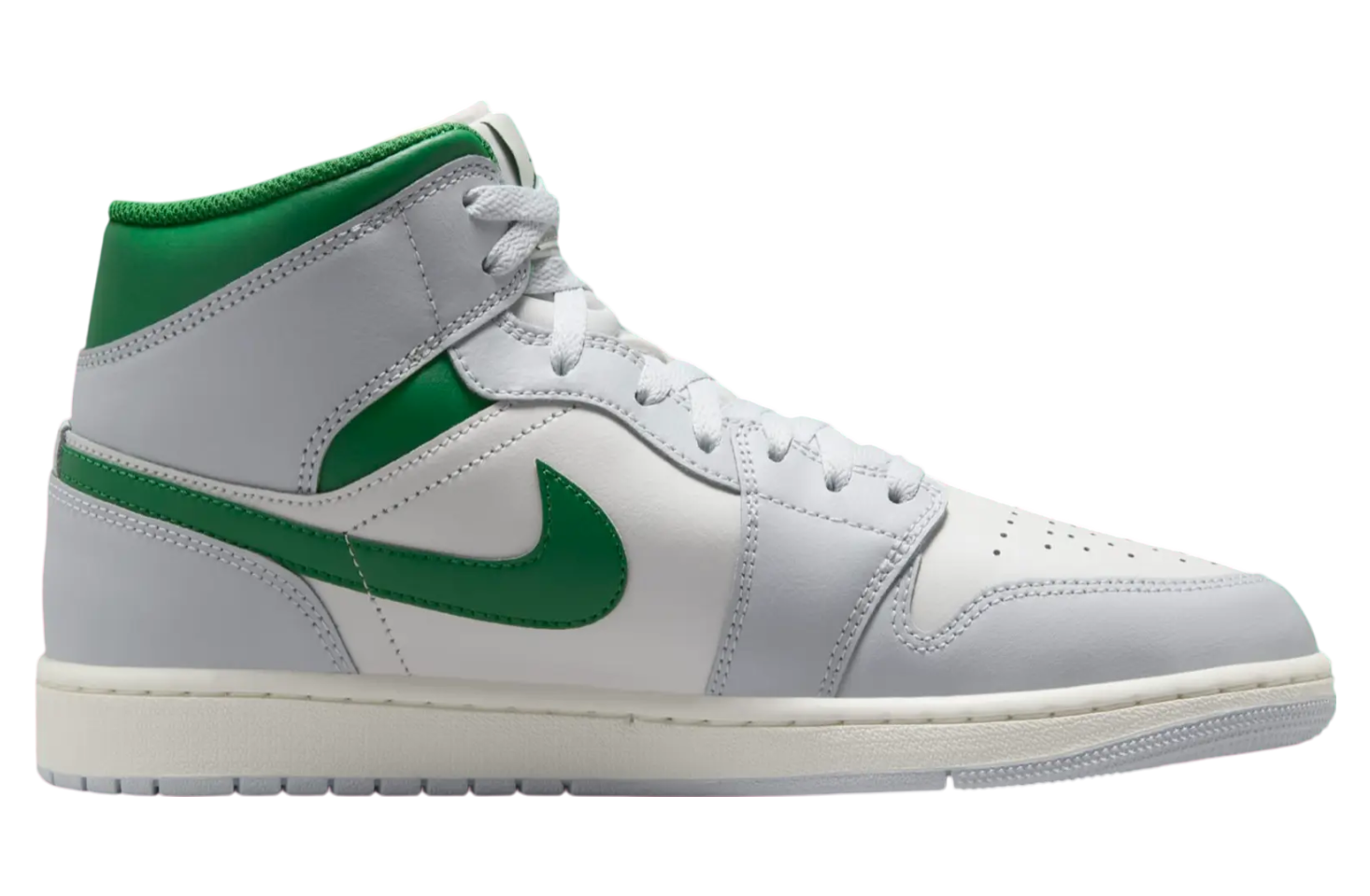 Air Jordan 1 Mid White / Lucky Green