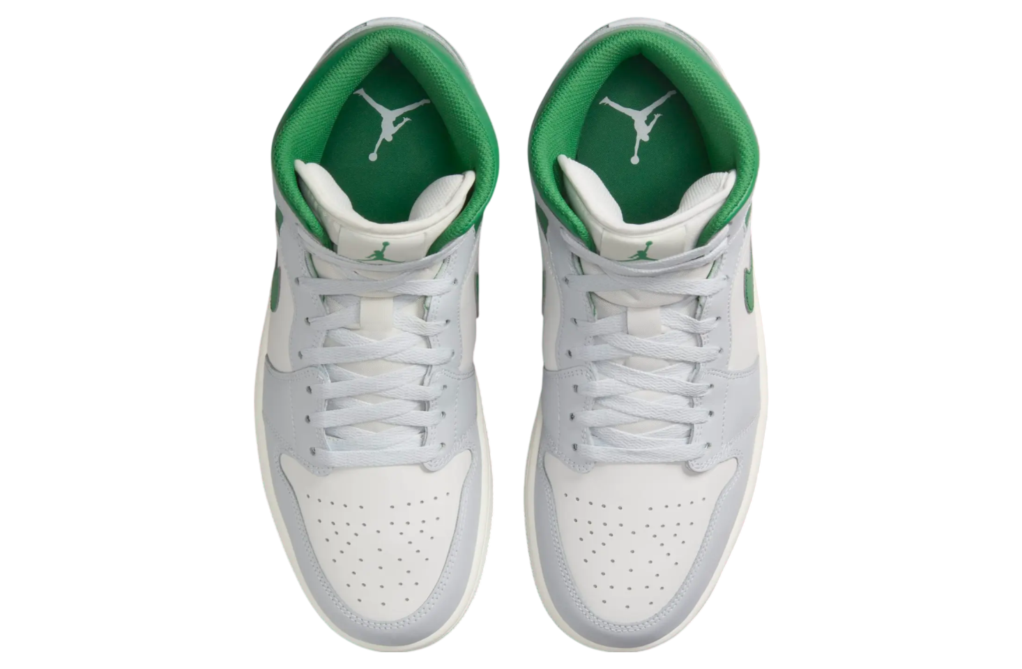 Air Jordan 1 Mid White / Lucky Green