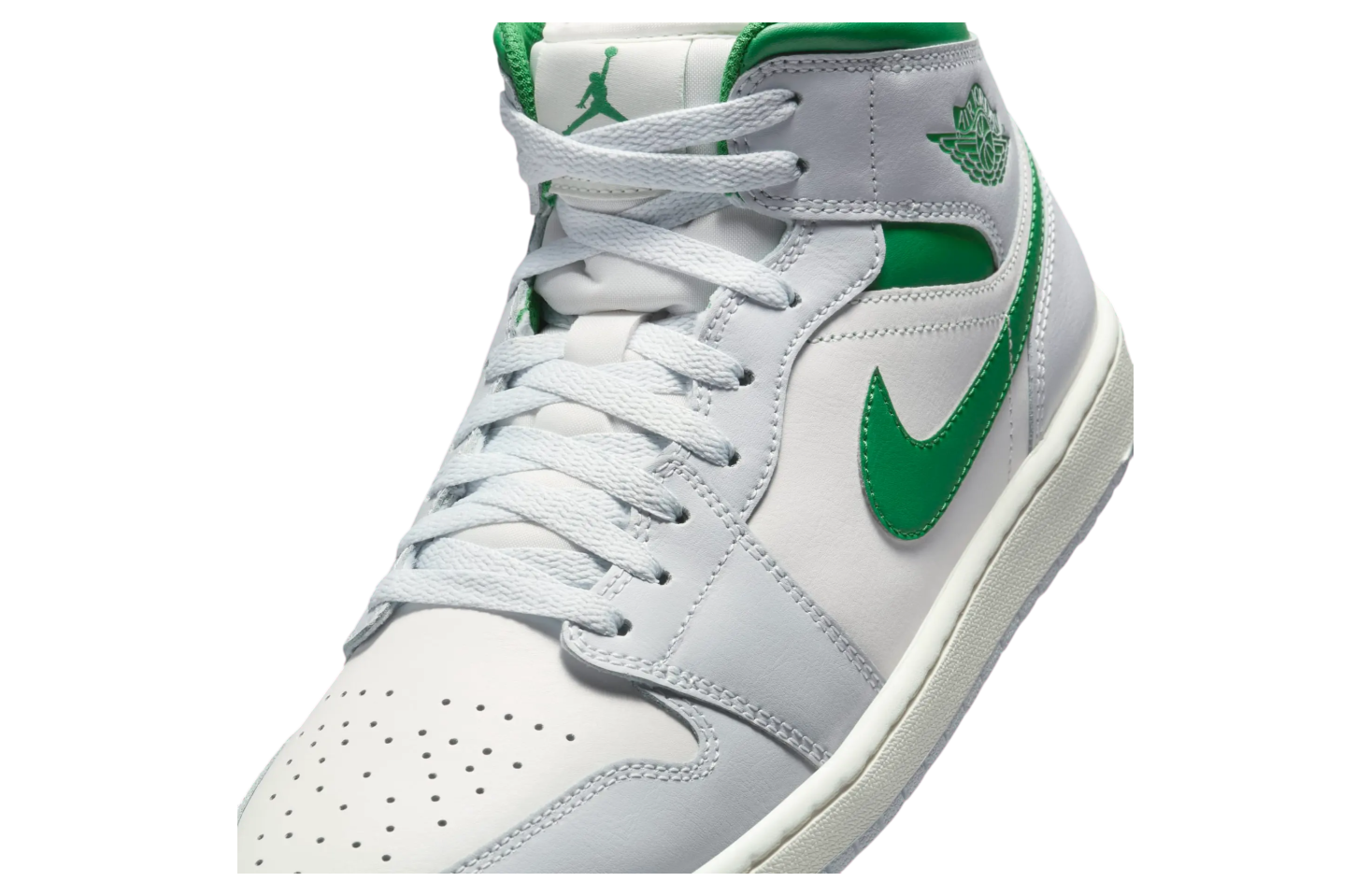 Air Jordan 1 Mid White / Lucky Green