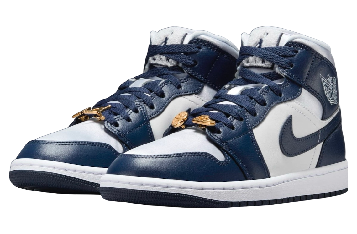 Air Jordan 1 Mid WMNS Football Grey / Midnight Navy