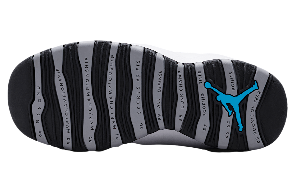 Air Jordan 10 Gs White / Light Steel Grey