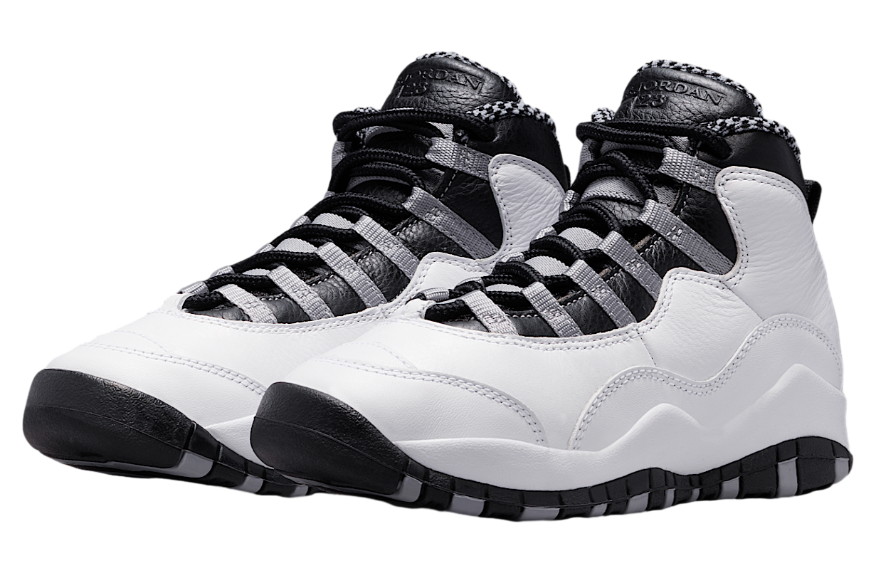 Air Jordan 10 Gs White / Light Steel Grey