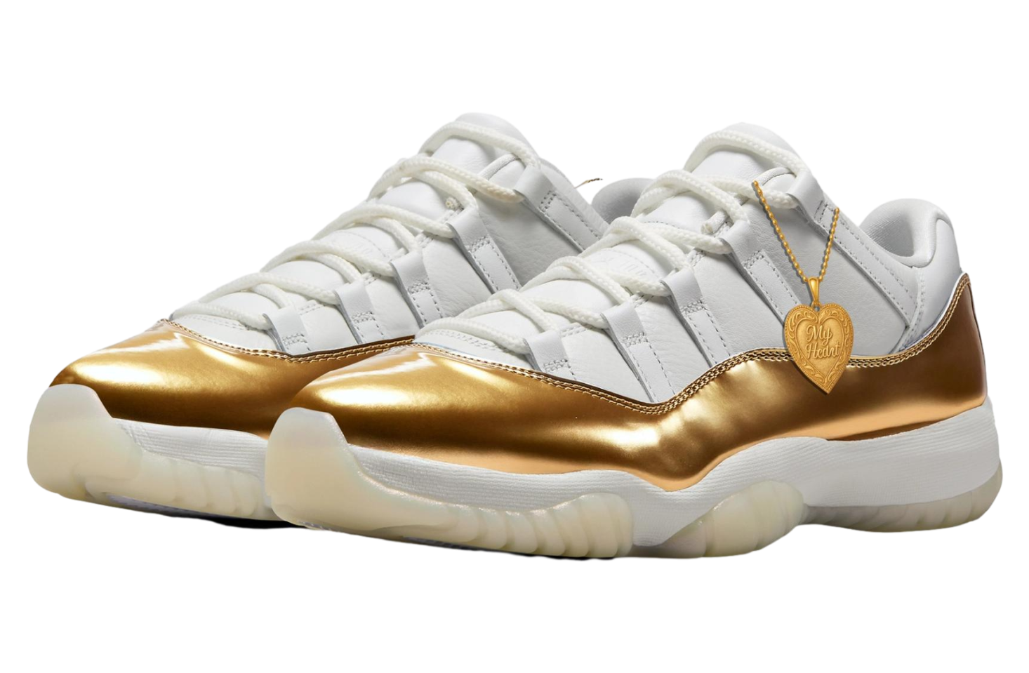 Air Jordan 11 Low White / Metallic Gold