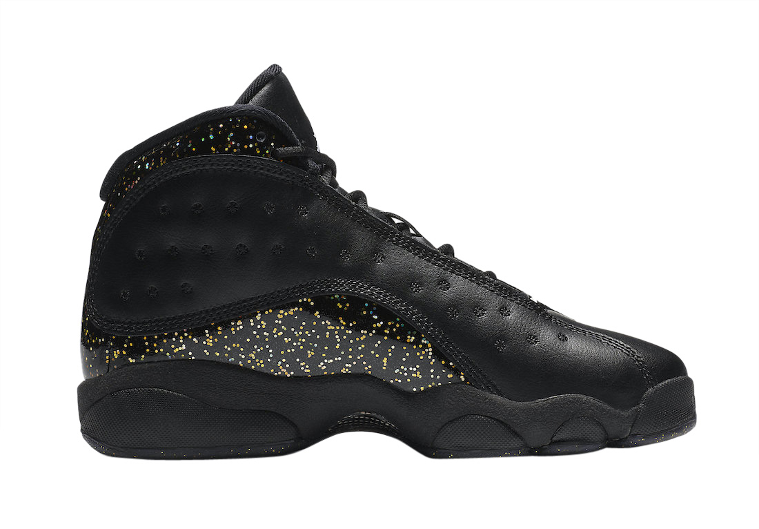 Jordan 13 black and gold hotsell