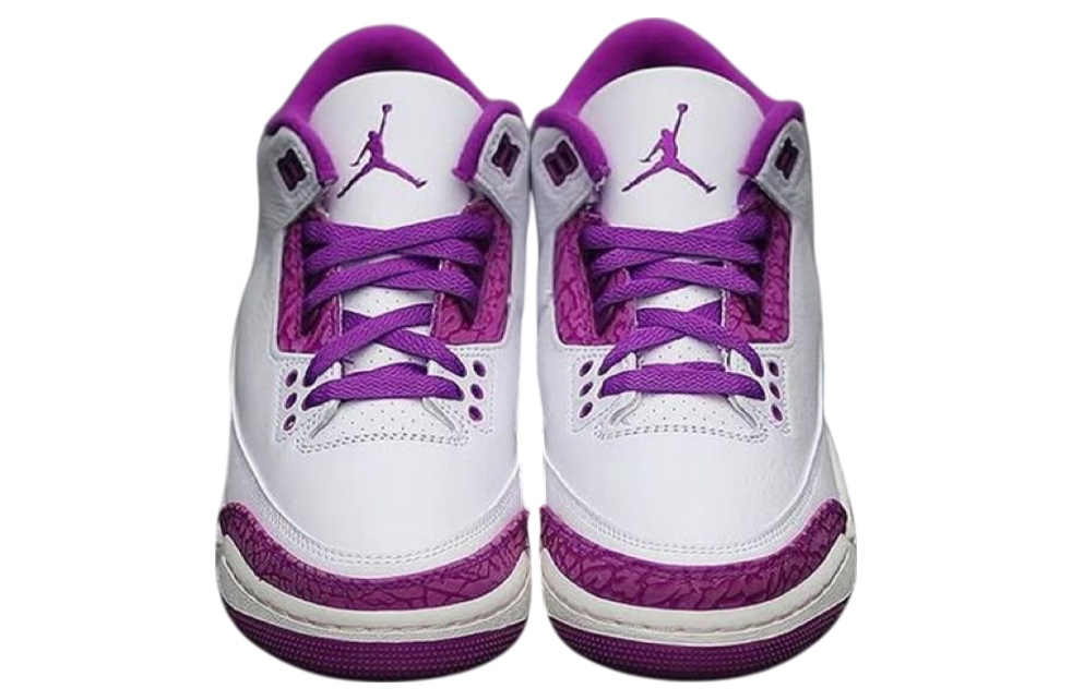 Air Jordan 3 Gs Vivid Purple / Vapor Green