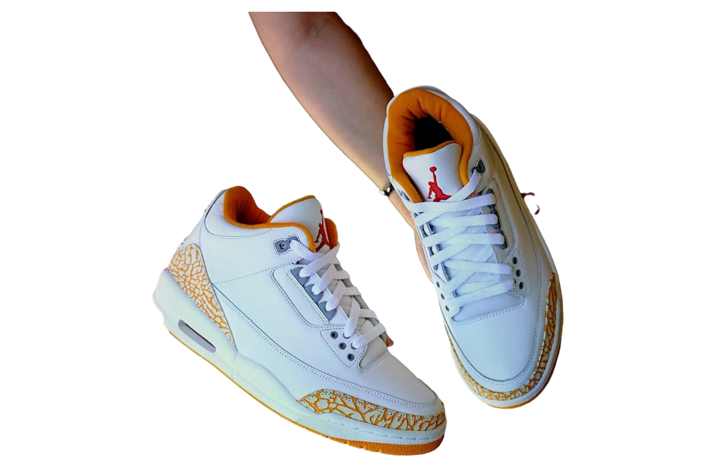 Air Jordan 3 Orange Citrus WMNS White / Cement Grey