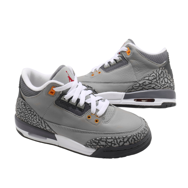 Air Jordan 3 Retro GS Silver / Sport Red 398614012