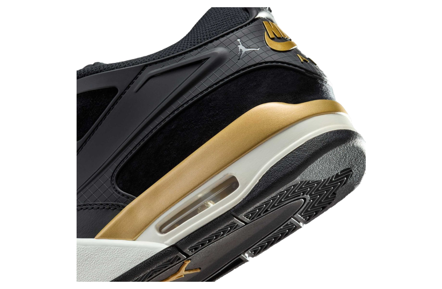 Air Jordan 4 RM Black / Sail / Metallic Gold