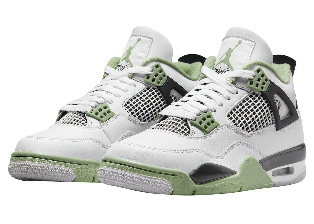 Air Jordan 4 Wmns Oil Green (seafoam)