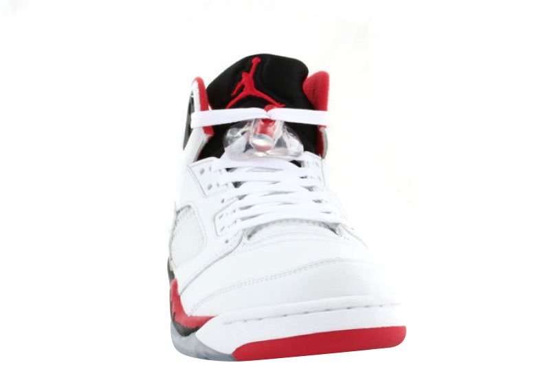 Air Jordan 5 Retro ‘Fire Red’ 2006 136027 162 White/Fire Red-Black Size 10