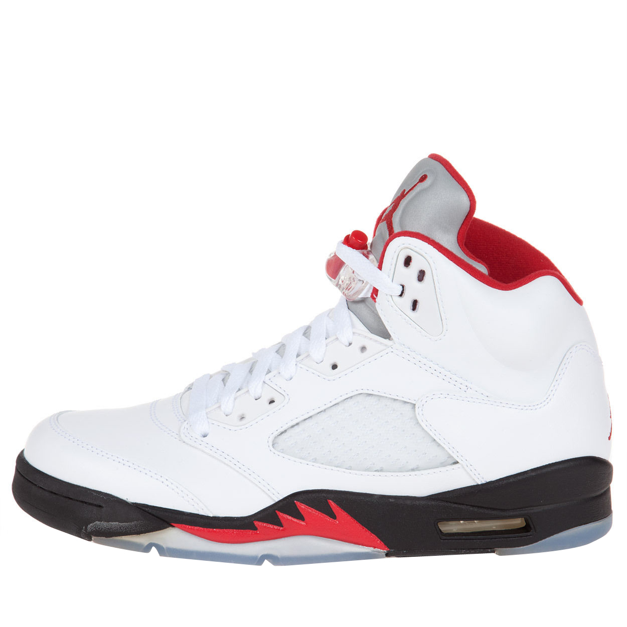 fire red 5s silver tongue