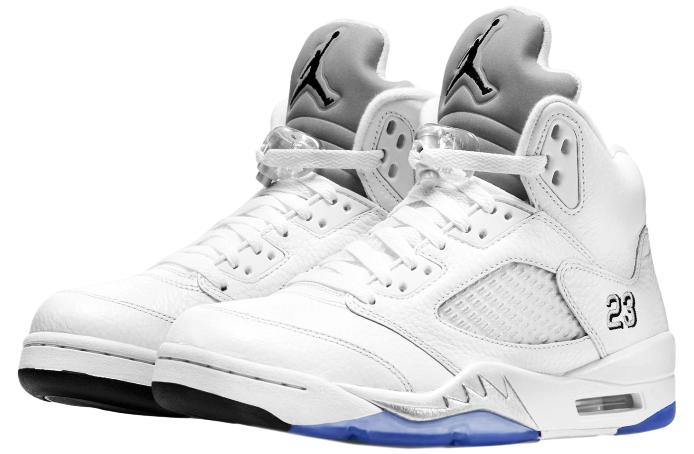 Air Jordan 5 White / Black / Metallic Silver