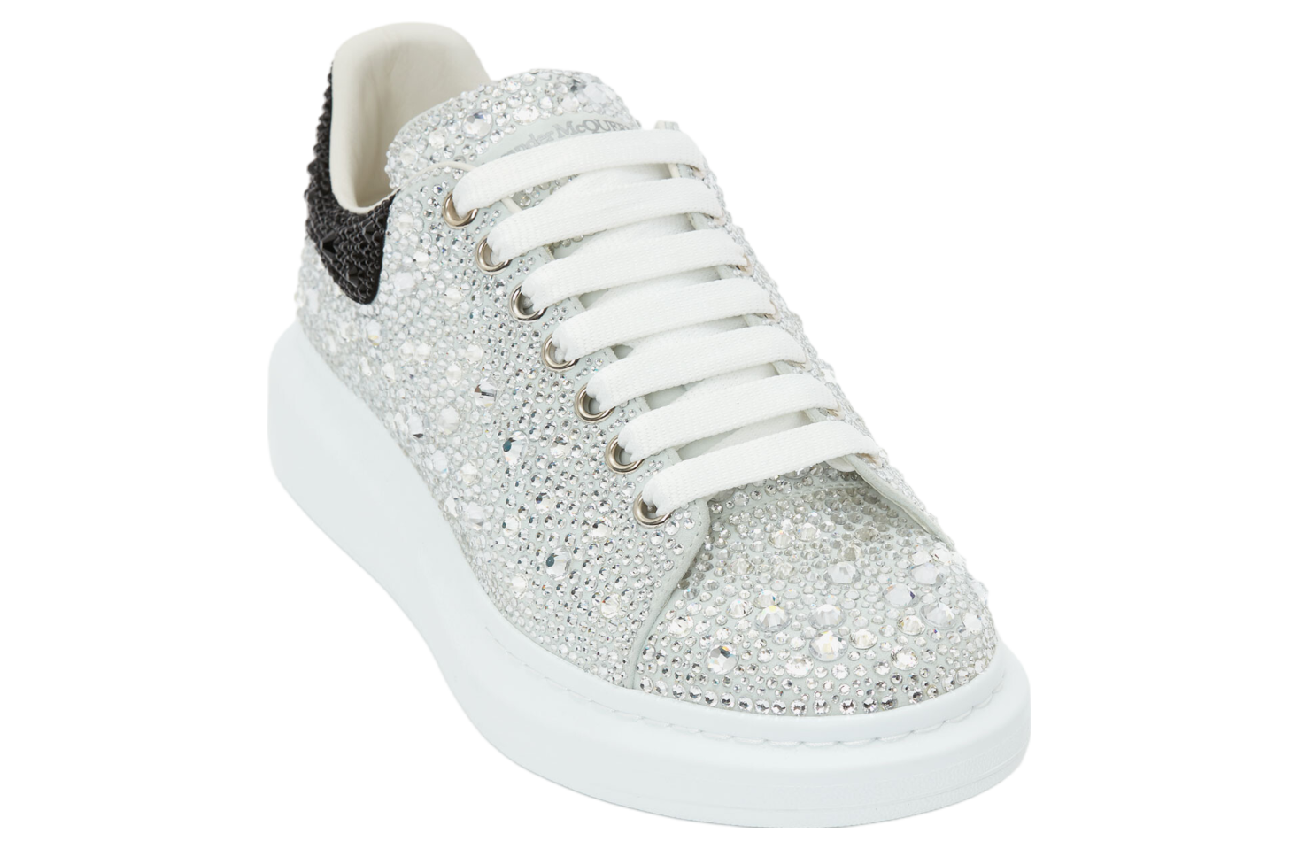 Alexander Mcqueen Crystal-Embellished Oversized White / Black