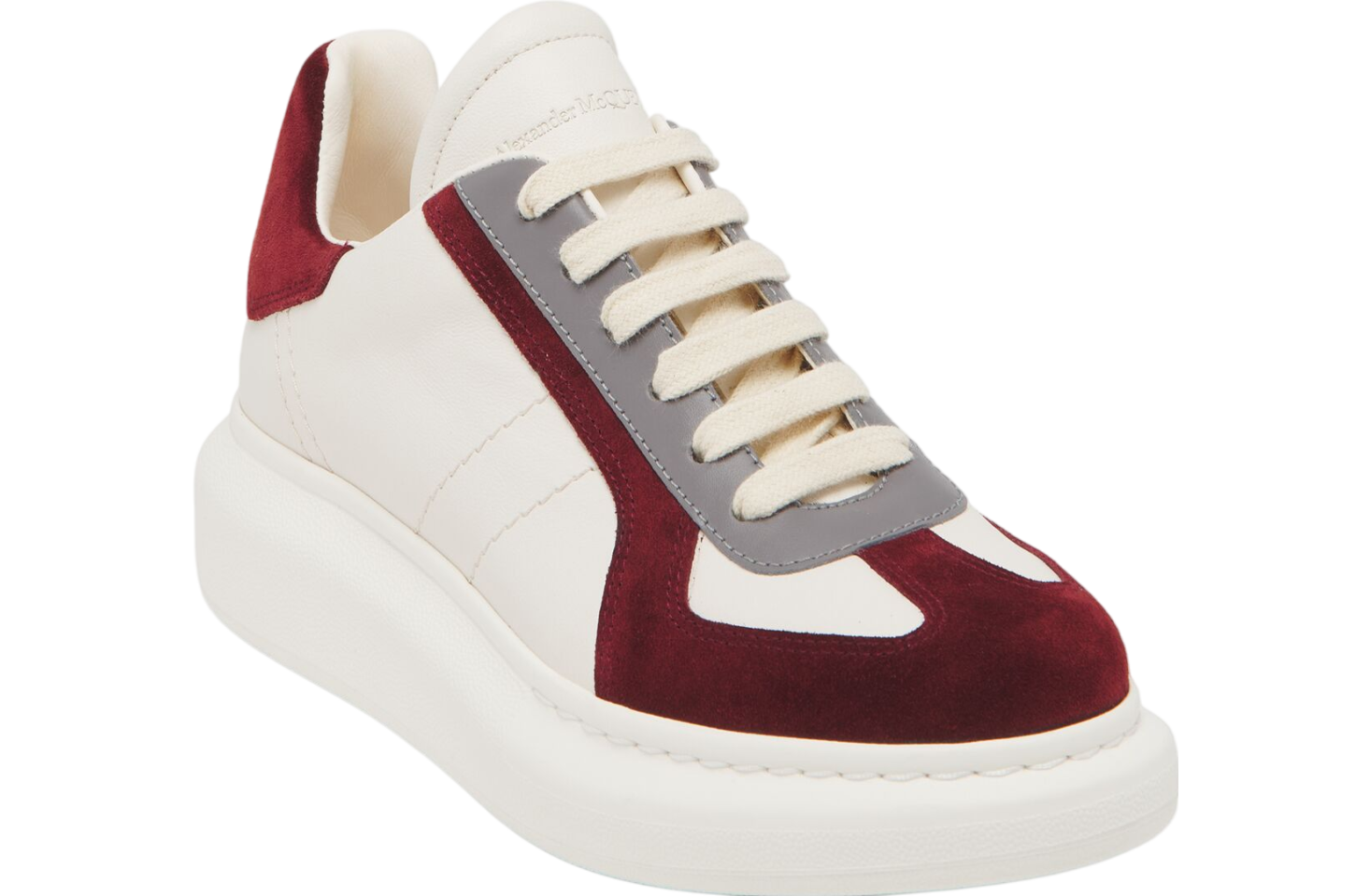 Alexander Mcqueen Oversized Off White / Burgundy