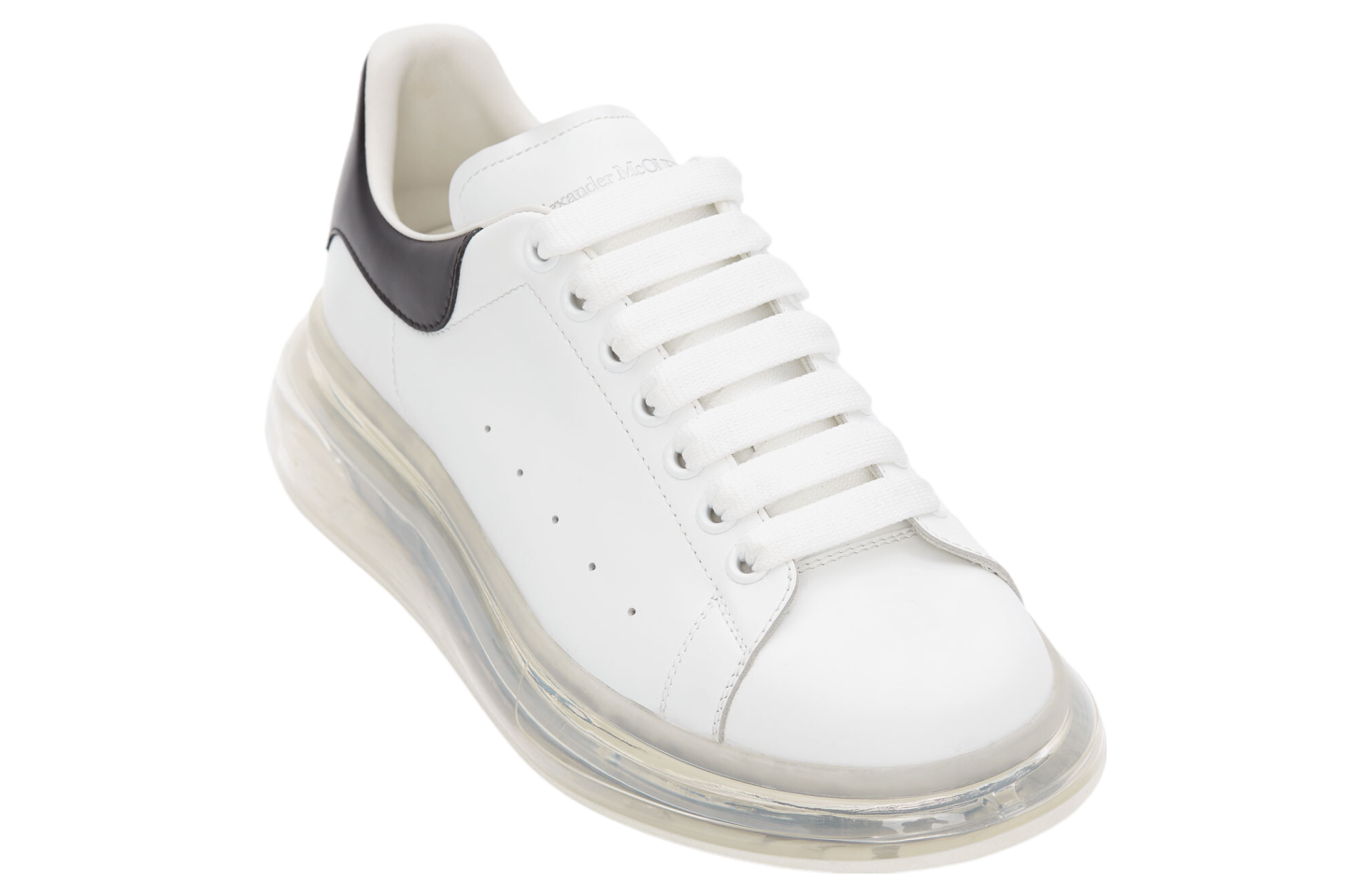 Alexander Mcqueen Oversized Transparent Sole White / Black