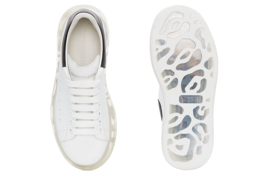 Alexander Mcqueen Oversized Transparent Sole White / Black