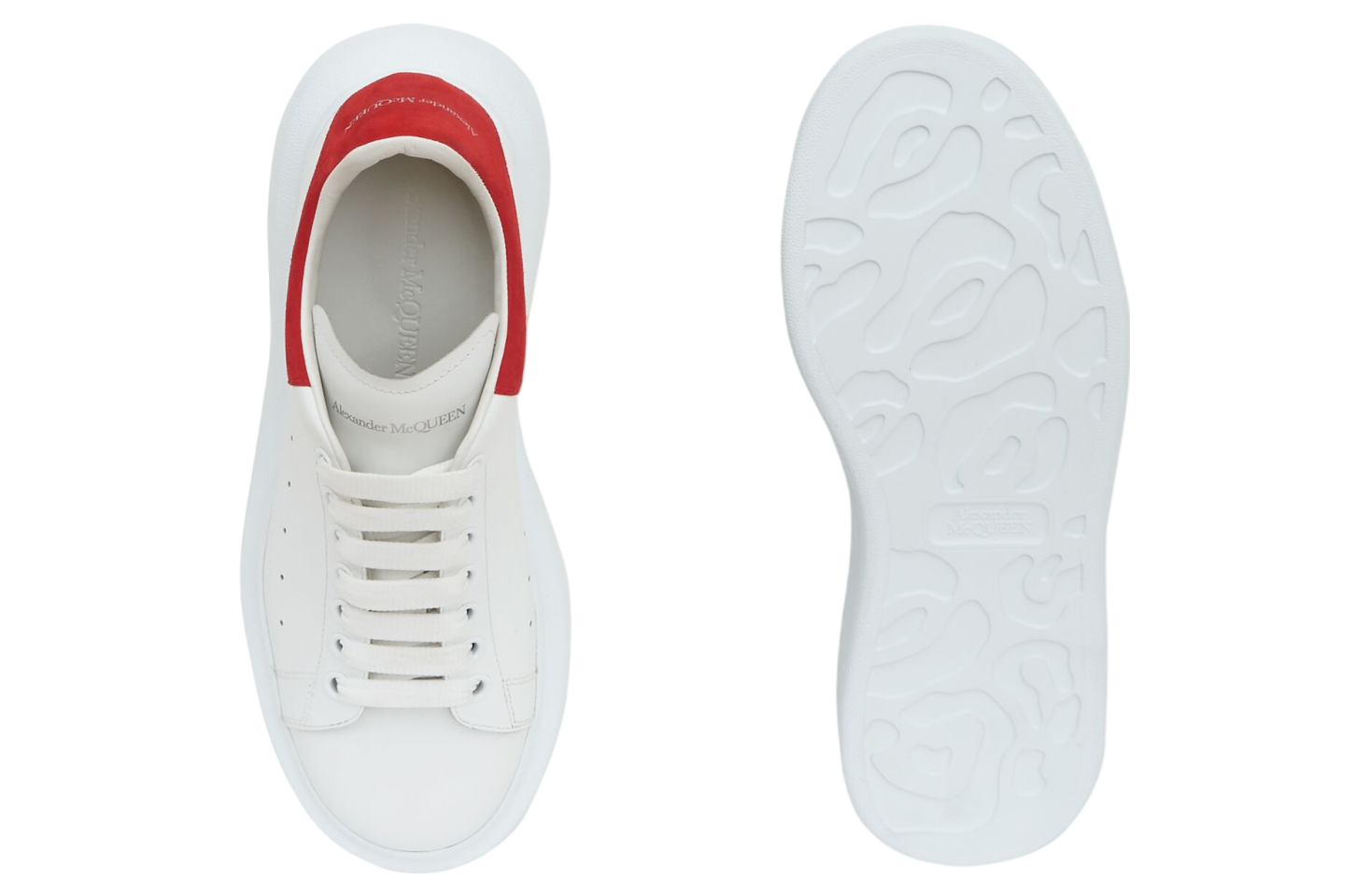 Alexander Mcqueen Oversized White / Lust Red