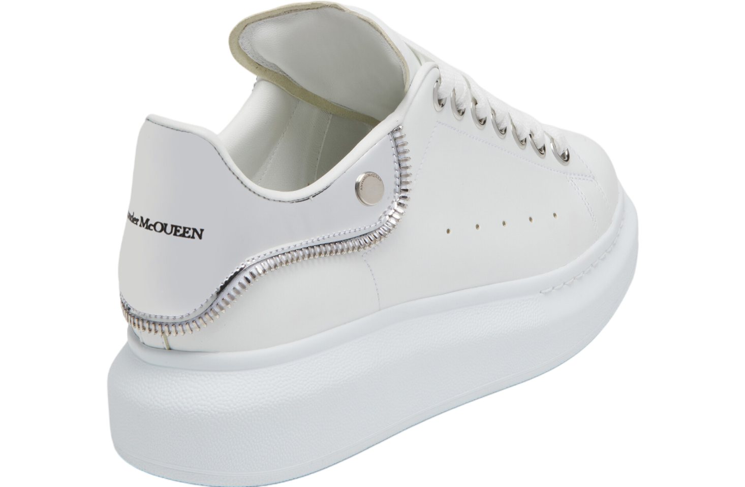 Alexander Mcqueen Oversized WMNS White / Silver Zipper