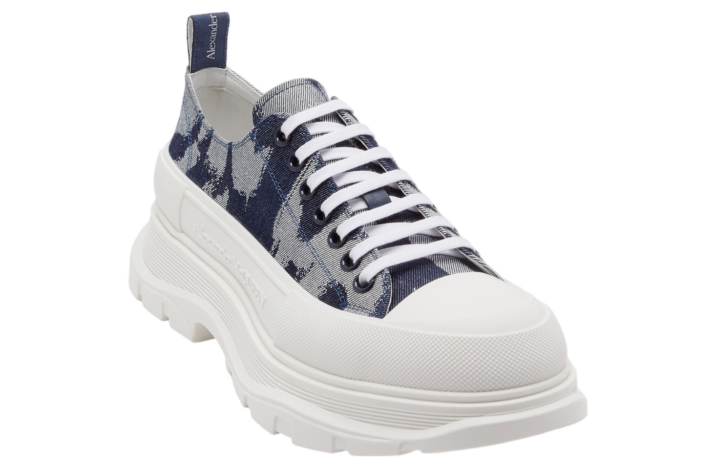 Alexander Mcqueen Tread Slick Lace Up Indigo / Off White