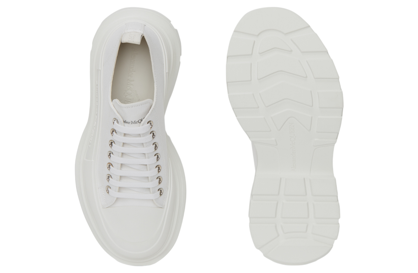 Alexander Mcqueen Tread Slick Lace Up White