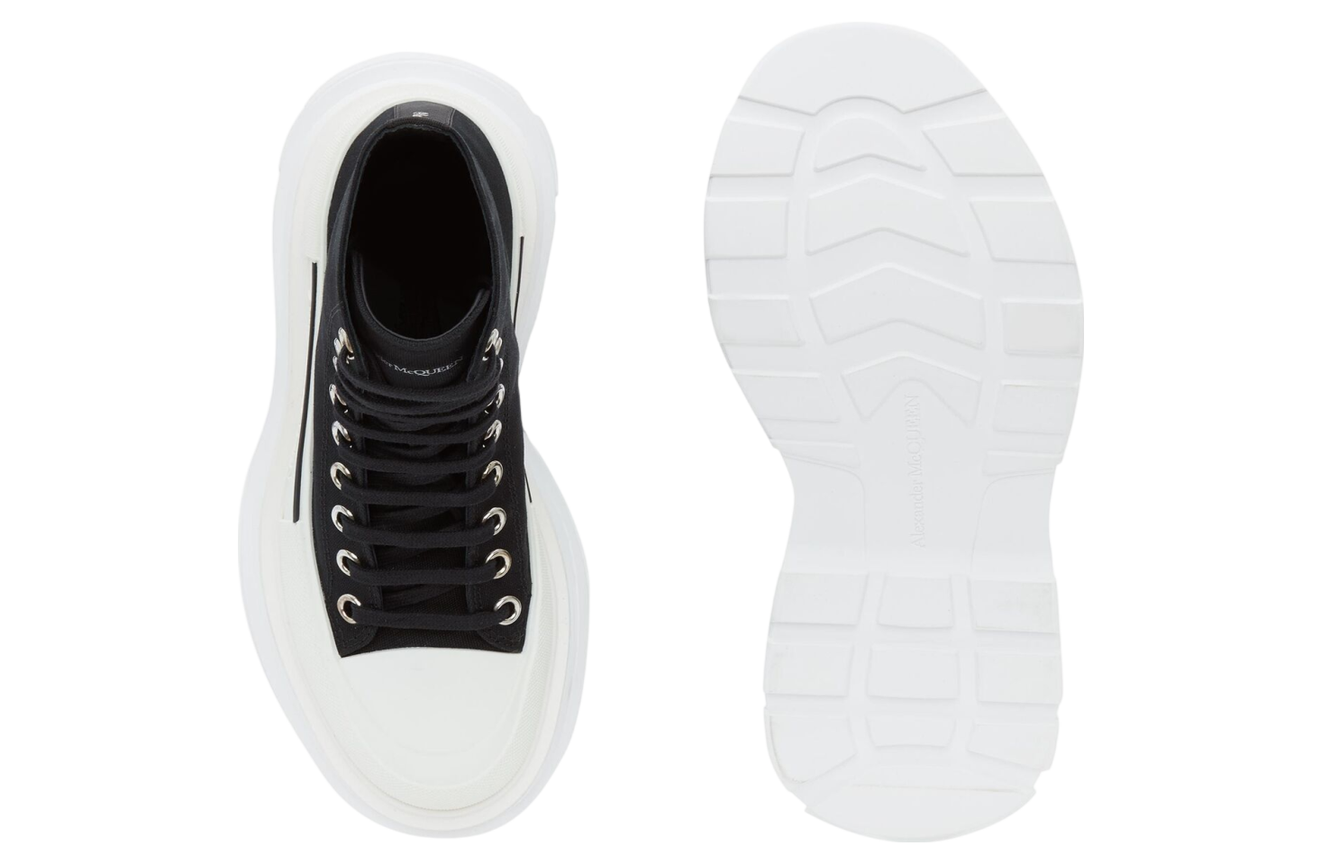 Alexander Mcqueen Tread Slick WMNS Black / White / (06/25)