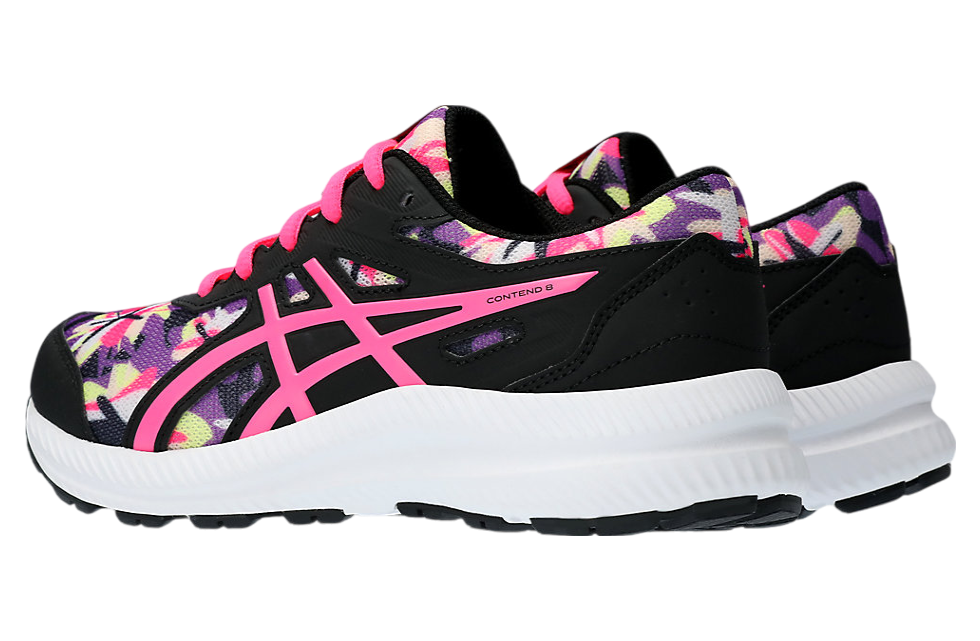 Asics Contend 8 Gs Black / Hot Pink Floral