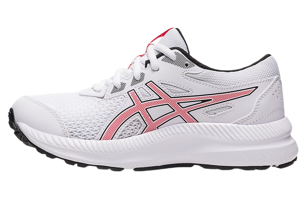 Asics Contend 8 GS White / Electric Red