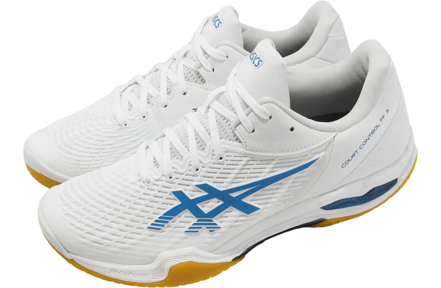 Asics Court Control FF 3 Real White / Directoire Blue