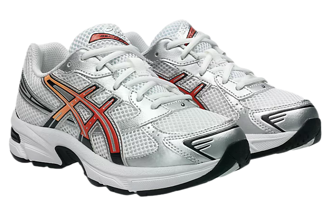 Asics Gel-1130 GS White / Red Snapper