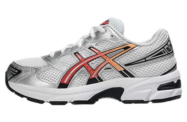 Asics Gel-1130 GS White / Red Snapper