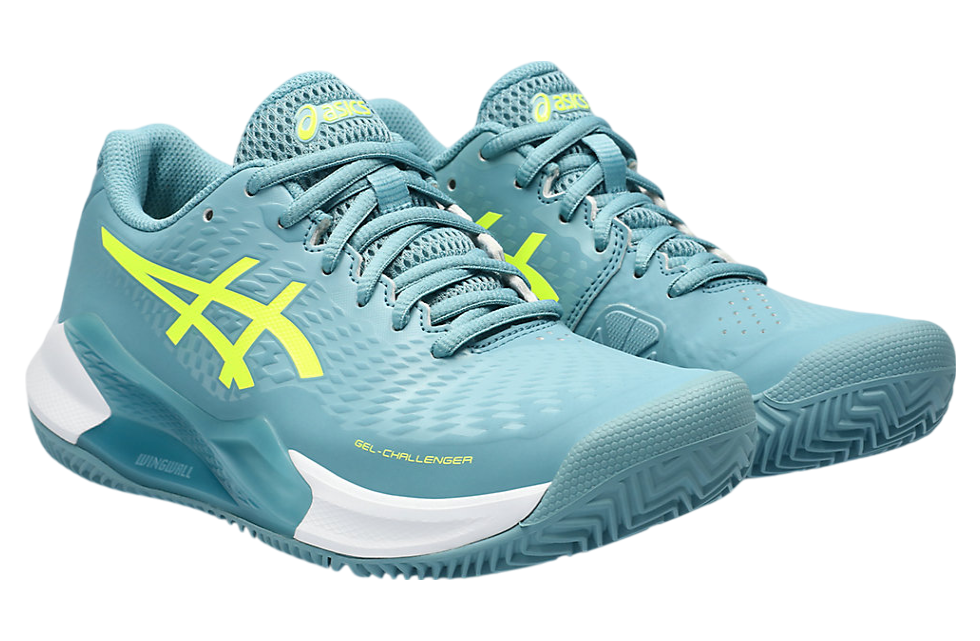 Asics Gel-Challenger 14 Clay WMNS Gris Blue / Safety Yellow