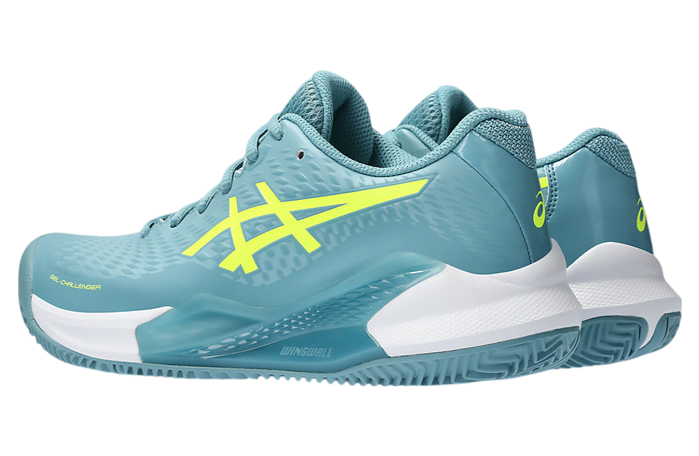 Asics Gel-Challenger 14 Clay WMNS Gris Blue / Safety Yellow