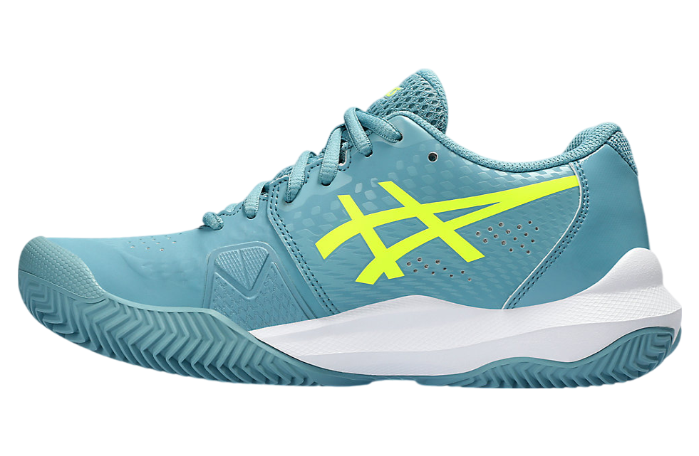 Asics Gel-Challenger 14 Clay WMNS Gris Blue / Safety Yellow