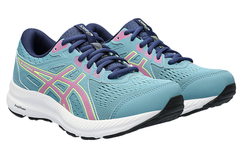 Asics Gel-Contend 8 WMNS Gris Blue / Hot Pink