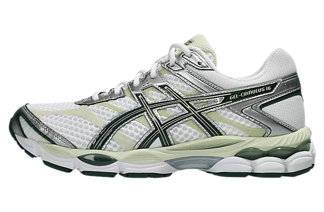 Asics Gel-Cumulus 16 White / Forest Night