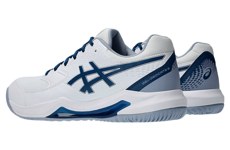 Asics Gel-Dedicate 8 Wide White / Mako Blue