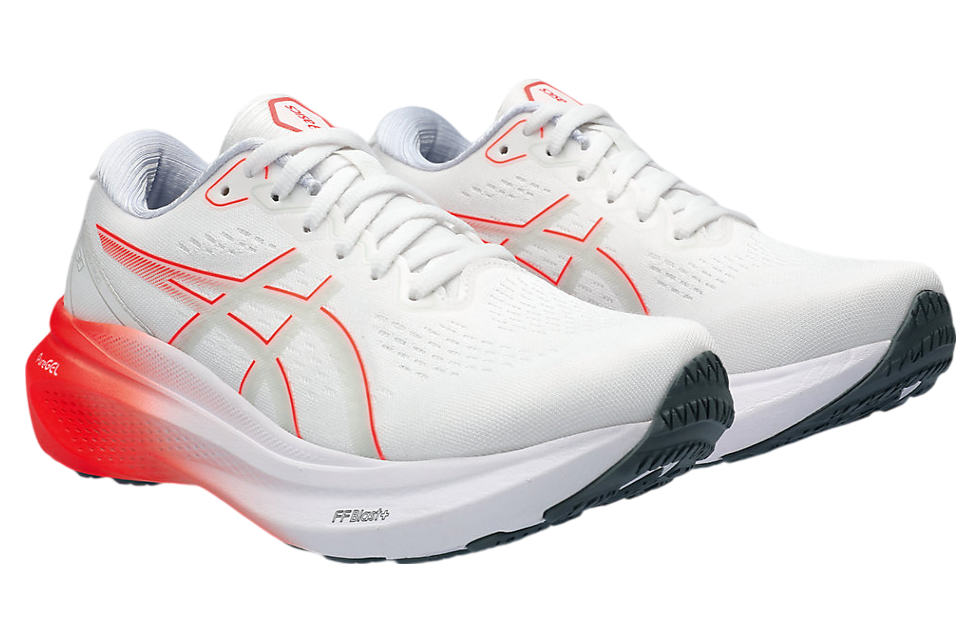 Asics Gel-kayano 30 White / Sunrise Red