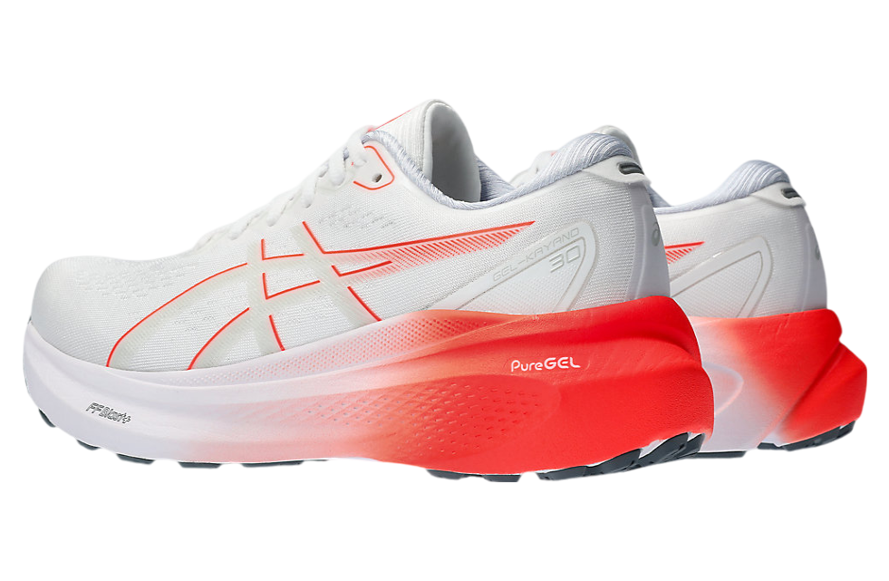 Asics Gel-kayano 30 White / Sunrise Red