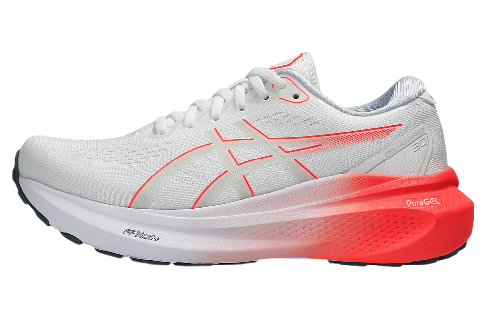 Asics Gel-kayano 30 White / Sunrise Red