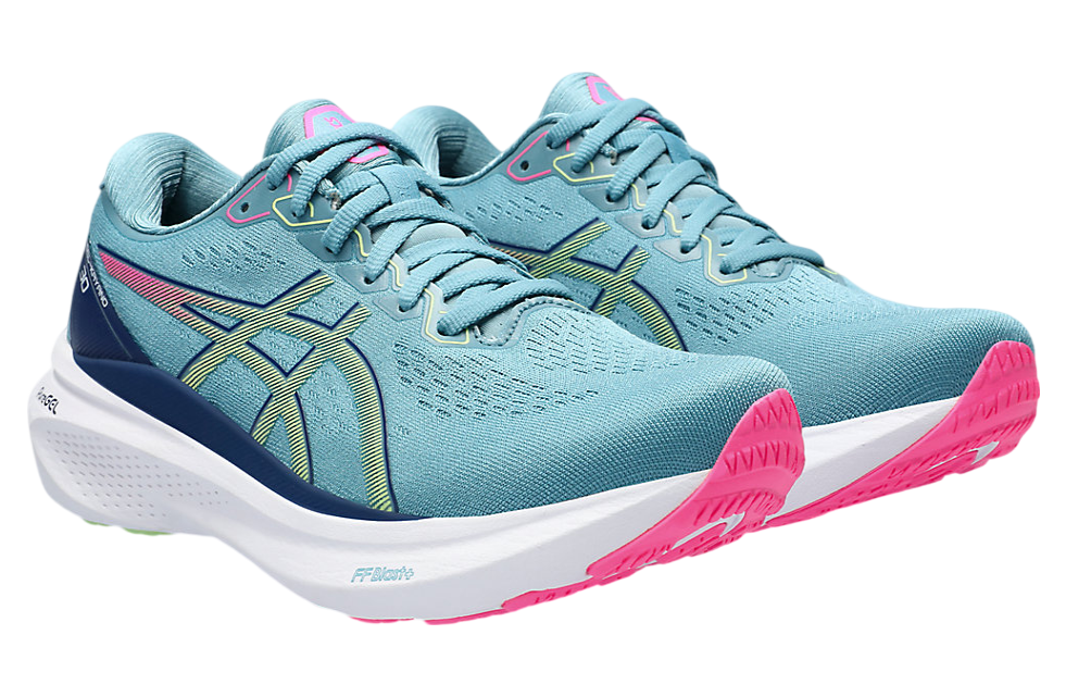 Asics Gel-Kayano 30 Wide WMNS Gris Blue / Lime Green