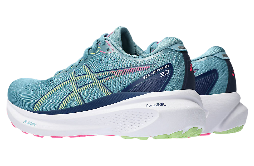 Asics Gel-Kayano 30 Wide WMNS Gris Blue / Lime Green