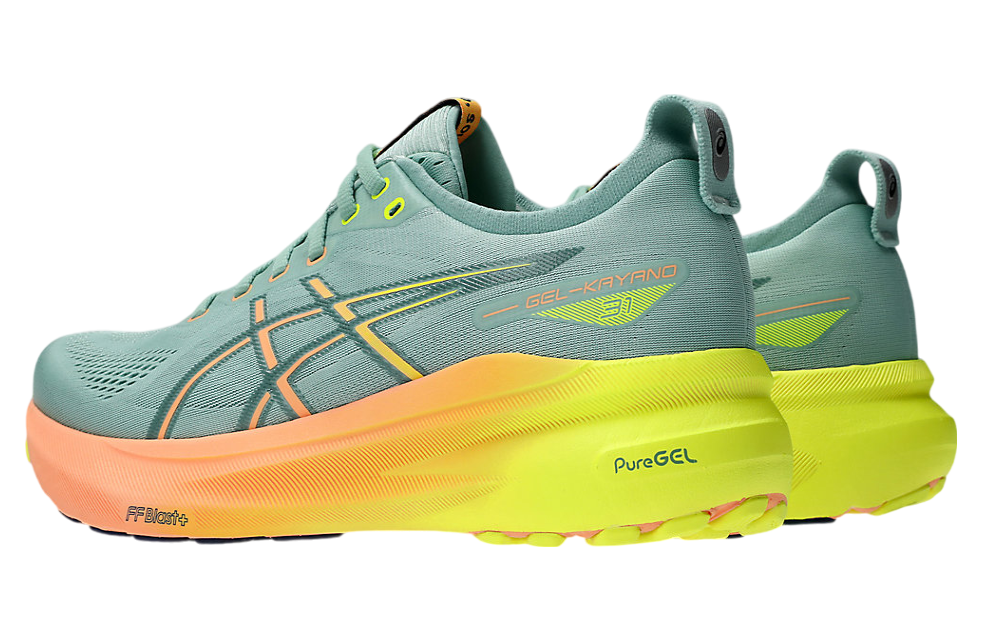 Asics Gel-Kayano 31 Paris Light Celadon / Safety Yellow