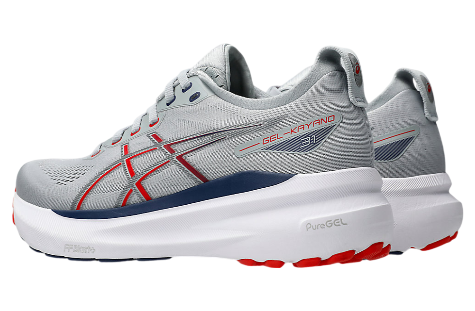 Asics Gel-Kayano 31 Piedmont Grey / Fiery Red