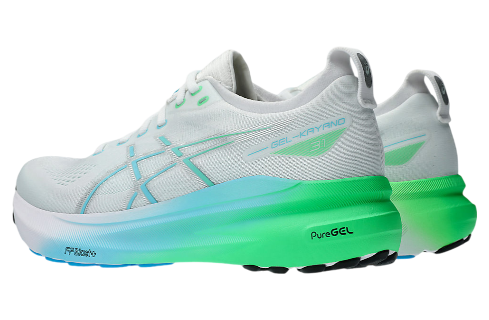 Asics Gel-Kayano 31 White / Bright Cyan