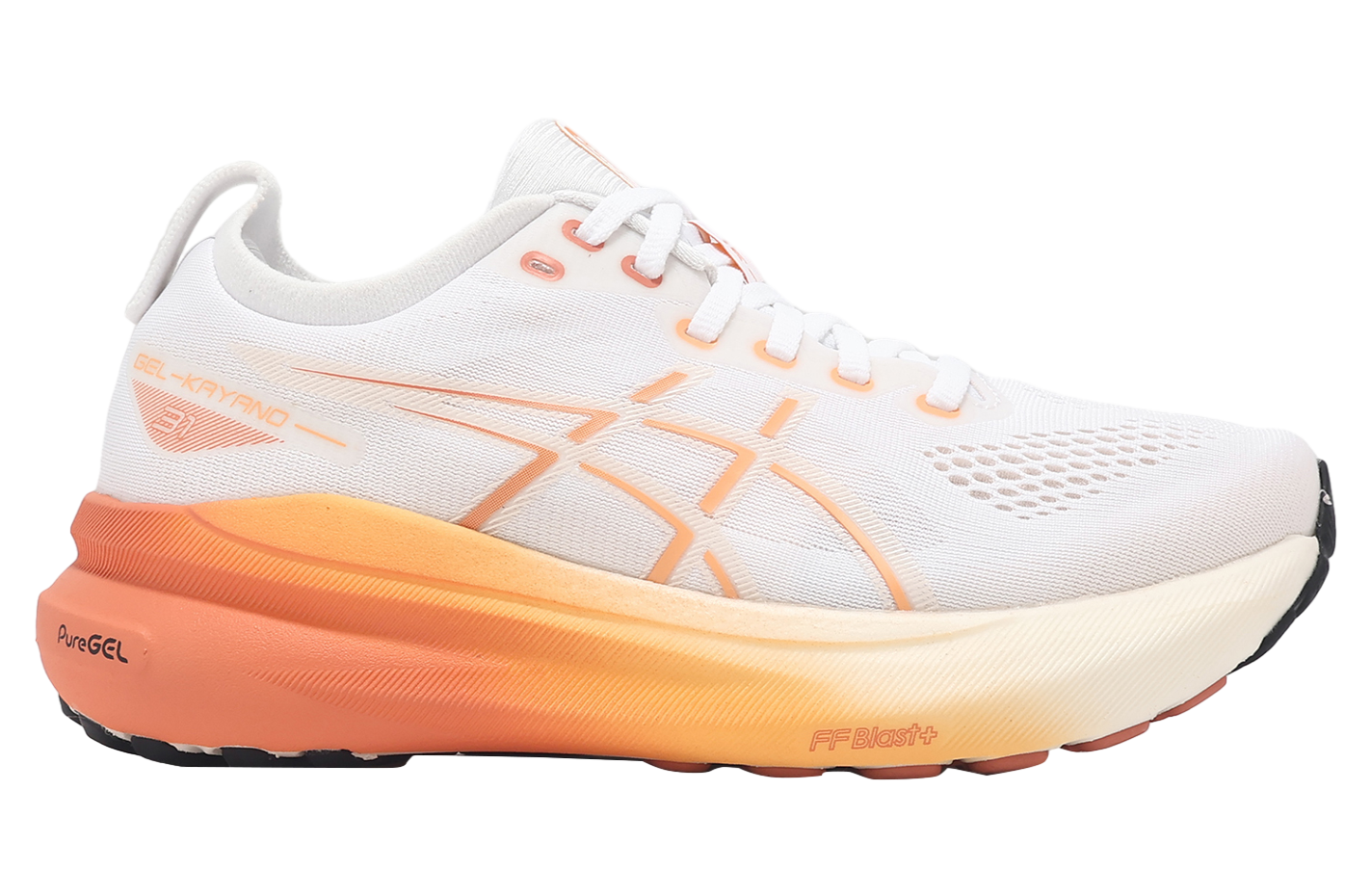 ももちゃん　1011 Asics GEL-Kayano 31 WMNS White / Faded Orange - Jun 2024