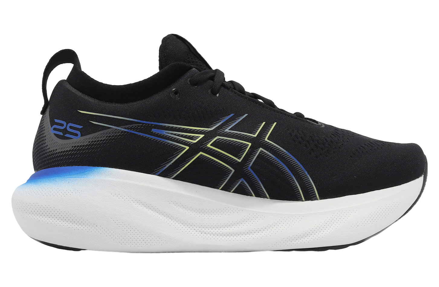 Asics GEL-Nimbus 25 2E Wide Black / Glow Yellow